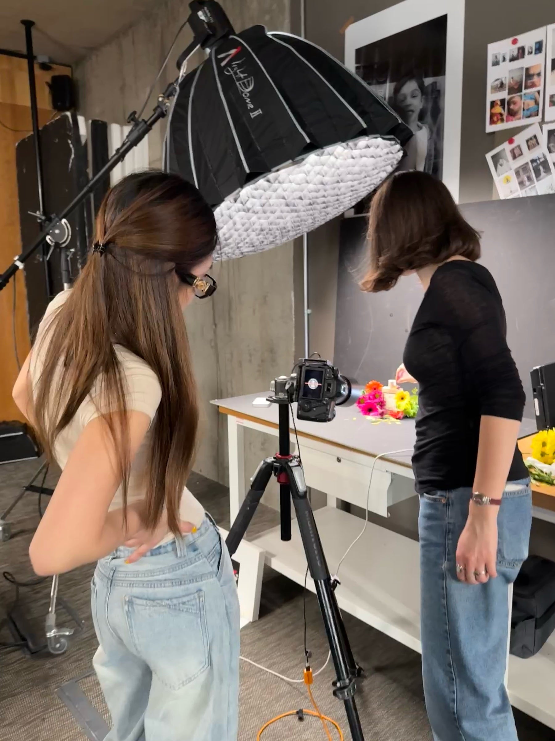 Behind the scenes at a MARBRÉ studio photoshoot