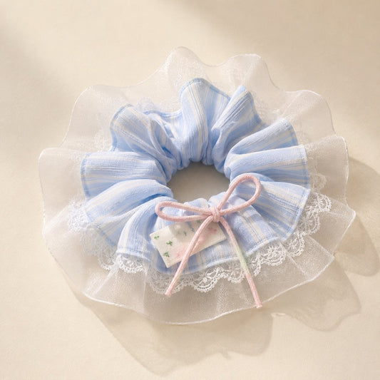 The Lace Scrunchie — Sky Stripe